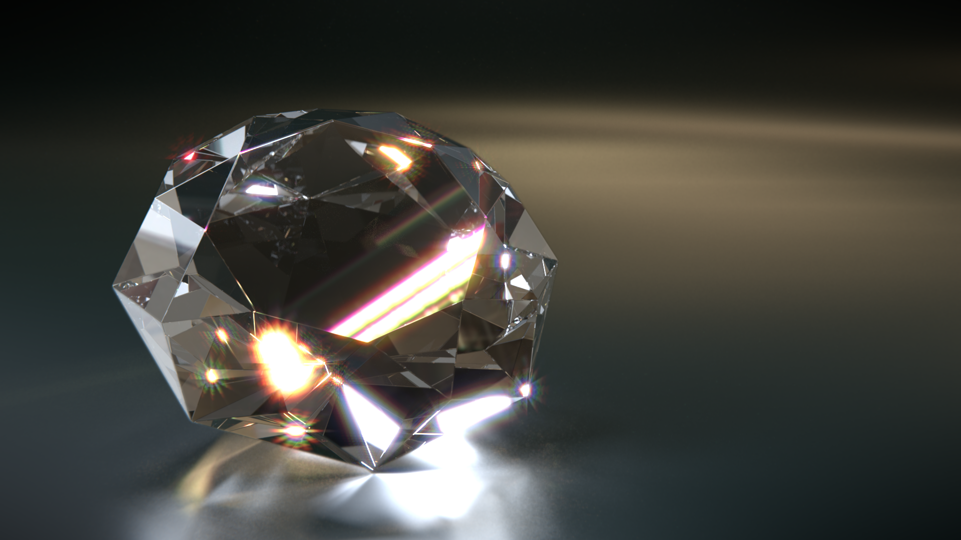 Diamond reflecting light