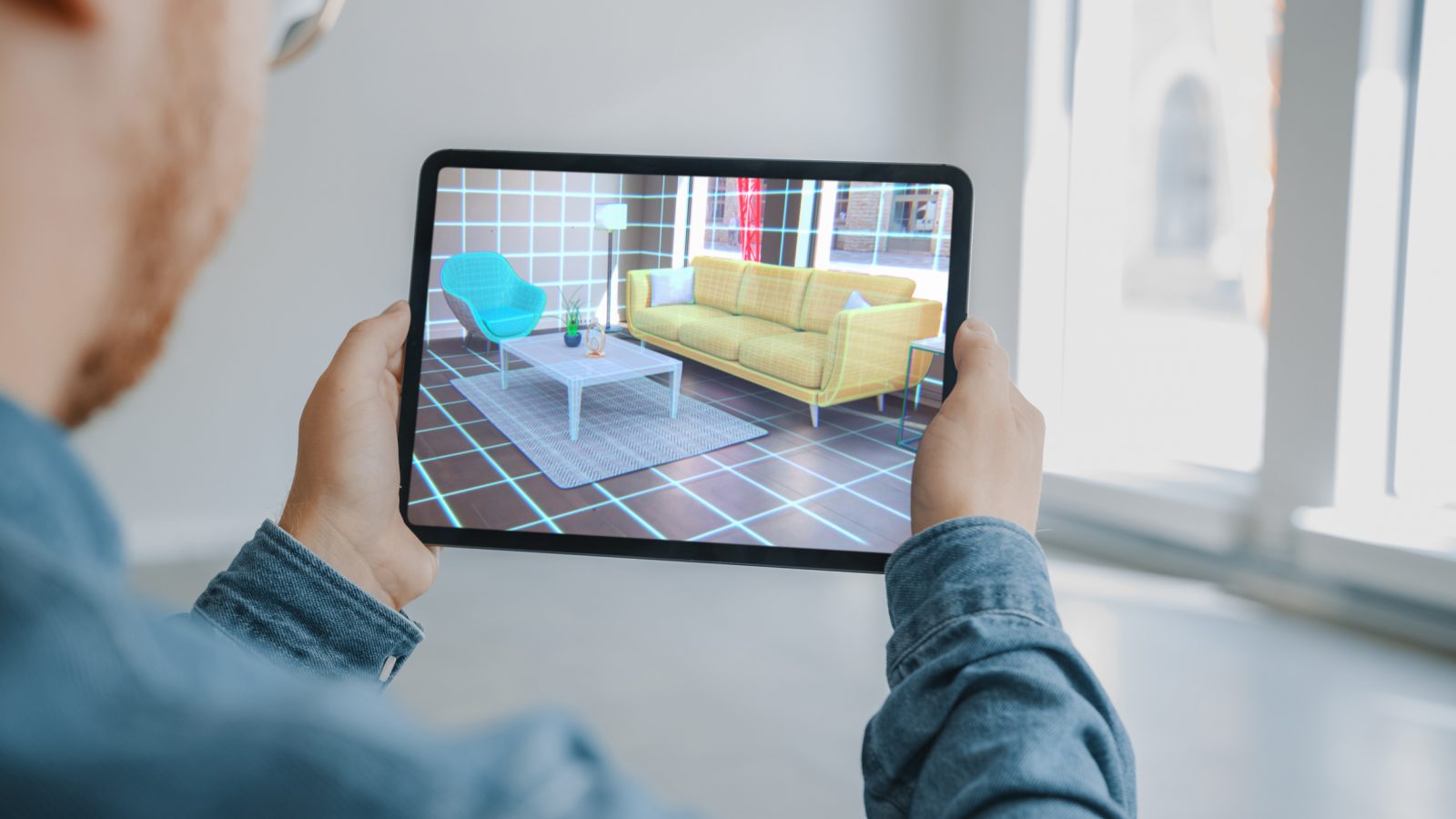 Augmented reality house in a tablet